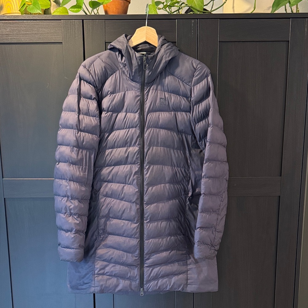 Salomon Dark Blue Hooded Puffy Jacket